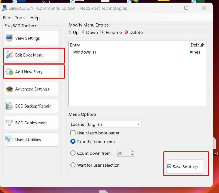 Download  EasyBCD 2.4 Free to Set Up a Multi-Boot System